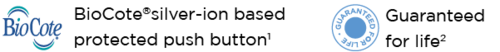 Biocote logo guaranteed for life logo