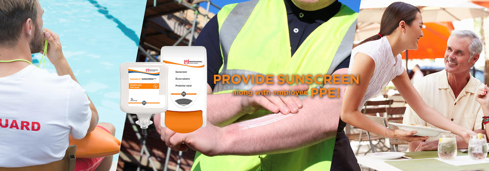 Provide sunscreen along with your ppe
