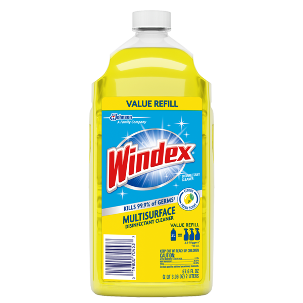 Windex Multi-Surface Disinfectant Cleaner - 2 liter capped bottle
