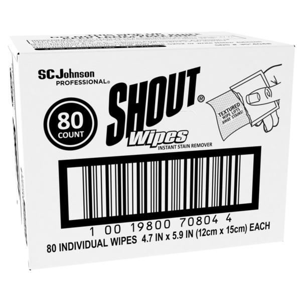 SC Johnson Professional Shout Wipes Instant Stain Remover - 80 count box