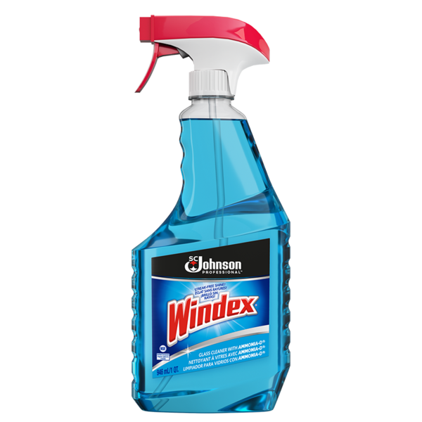 SC Johnson Professional Windex Ammoniated Glass Cleaner - 32 ounce Trigger Spray Bottle