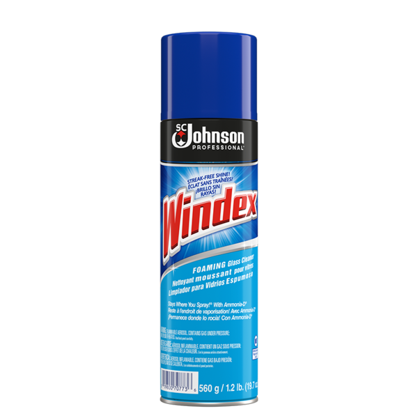 SC Johnson Professional Windex Foaming Glass Cleaner with Ammonia-D 19.7 ounce aerosol