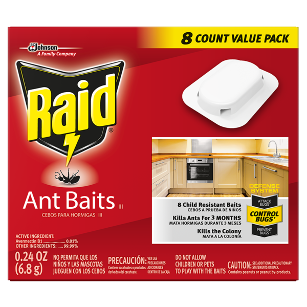 Raid Ant Baits III - 8 Count Box