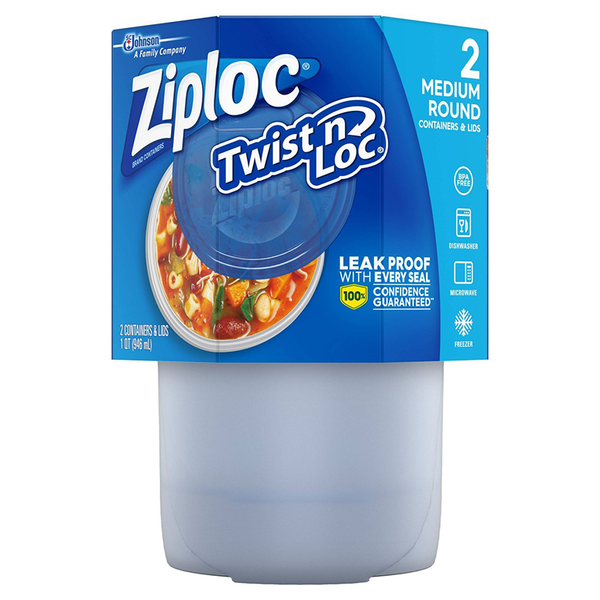 Ziploc Twist 'n Loc Medium size containers - 2 Count