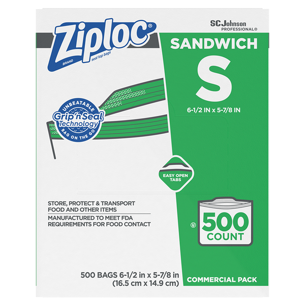 Ziploc Brand Sandwich Bags 500 Count Box