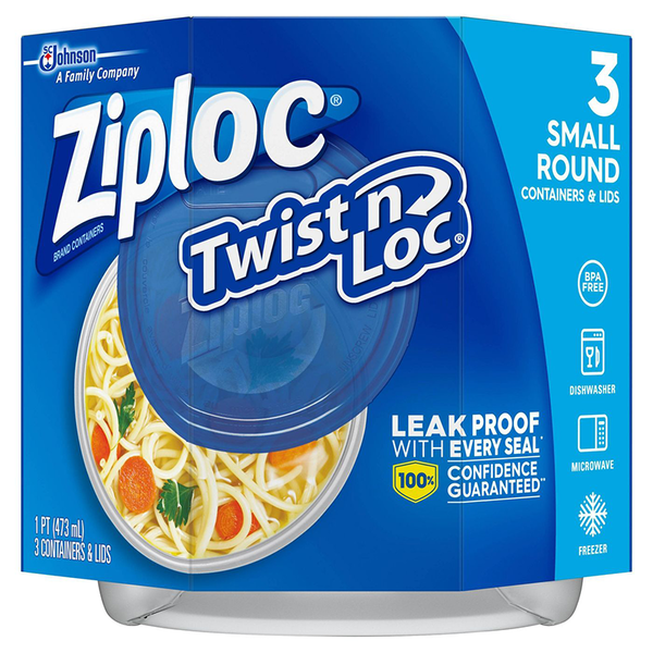 Ziploc Twist N Loc Container Round Medium - 2 Count - Star Market