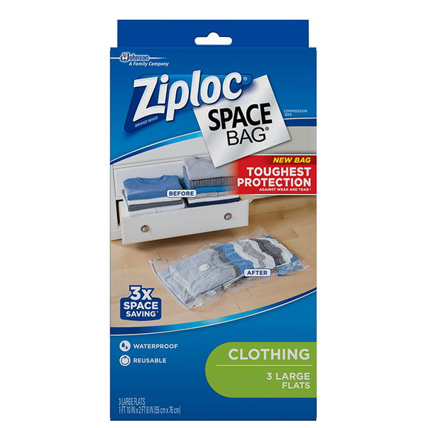 Ziploc Space Bag Compression Bags - Large Size - 3 Count Box