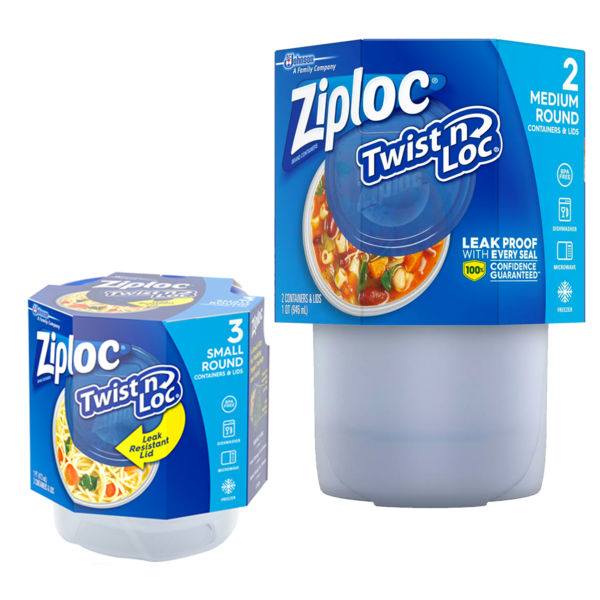 Ziploc Twist 'n Loc Medium size containers - 2 Count