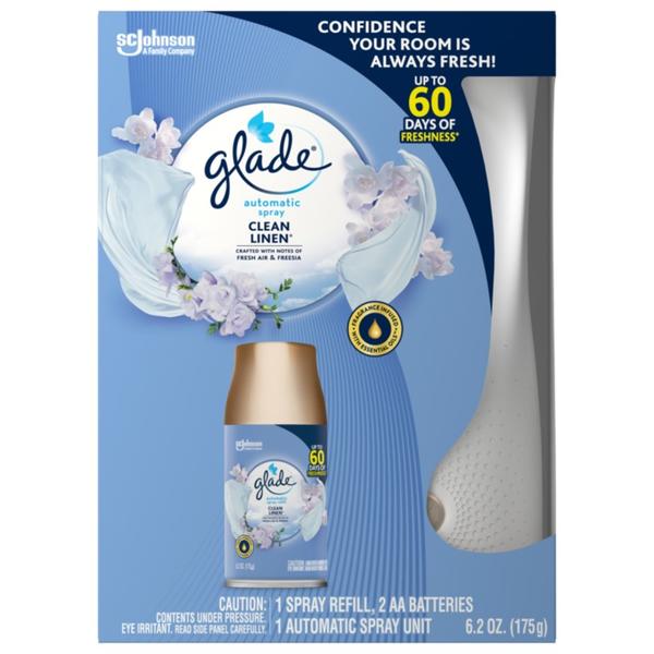 Glade clean linen automatic spray starter kit