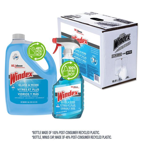 Windex® Glass & More Multi‑Surface, Streak‑Free Cleaner w/Ammonia‑D, 32 oz  Spray Bottle (8 PK)