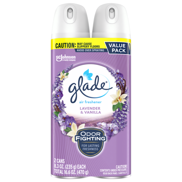 Image of Glade Aerosol Twin Pack - Lavendar & Vanilla Fragrance