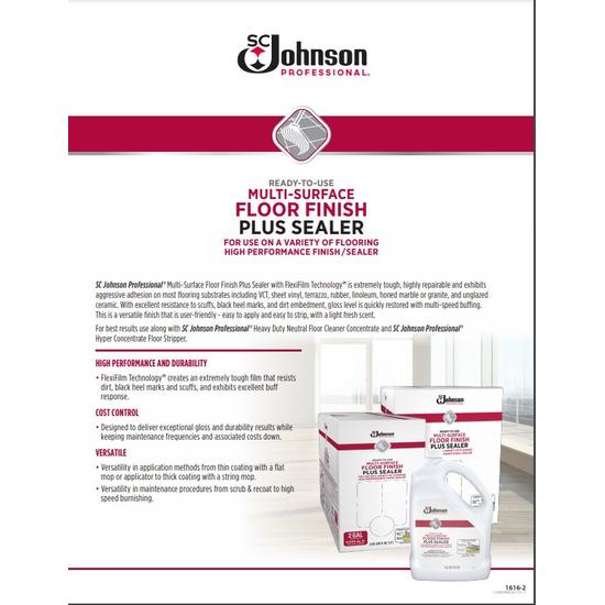 SC Johnson Professional® Ready-To-Use Multi-Surface Floor Finish Plus Sealer