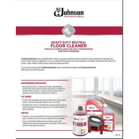 SC Johnson Professional® Heavy Duty Neutral Floor Cleaner