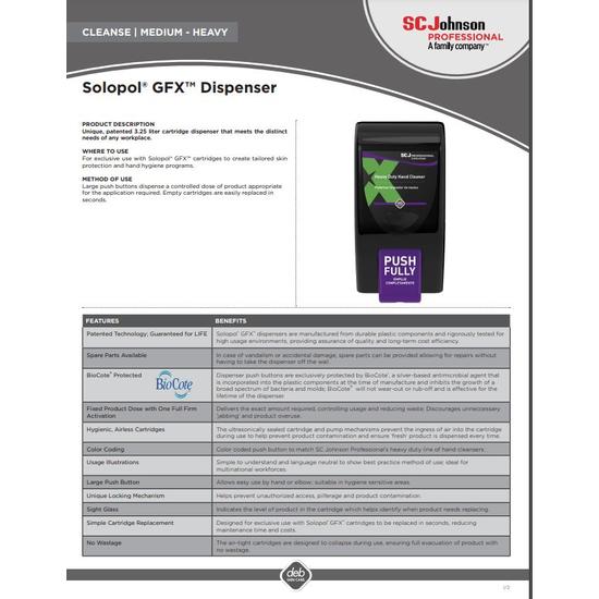solopol gFX Dispenser product information