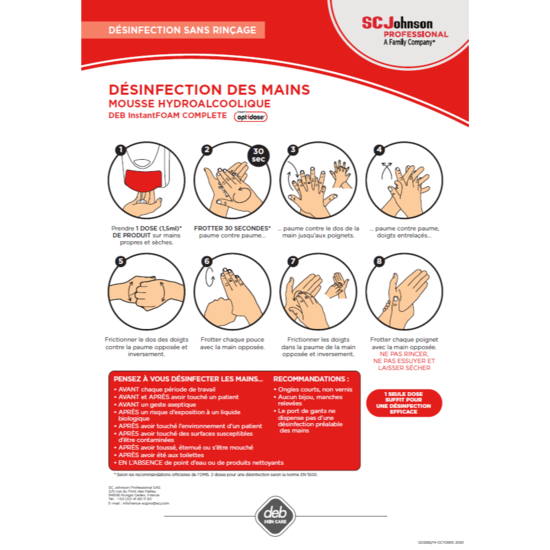 Protocole Désinfection Mousse hydroalcoolique (Optidose) OMS