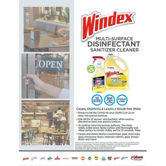 Windex Disinfectant Food Service PI Sheet