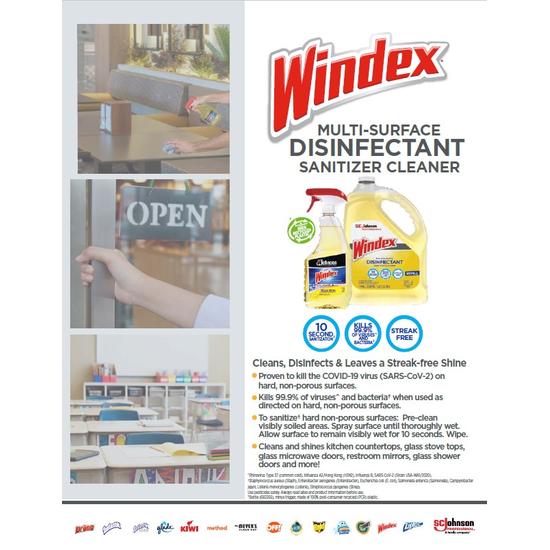 Windex Disinfectant PI Sheet