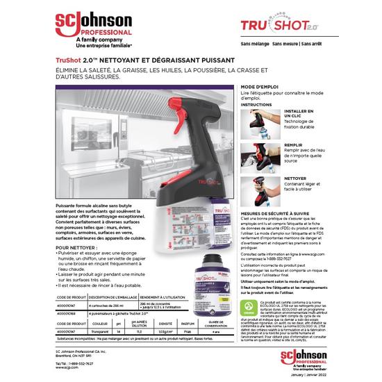 TruShot Degreaser PI French Canada