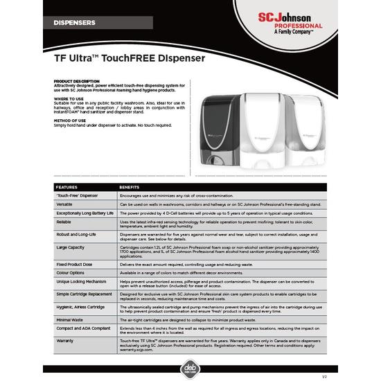 TF2 Ultra Dispensers PI Sheet EN