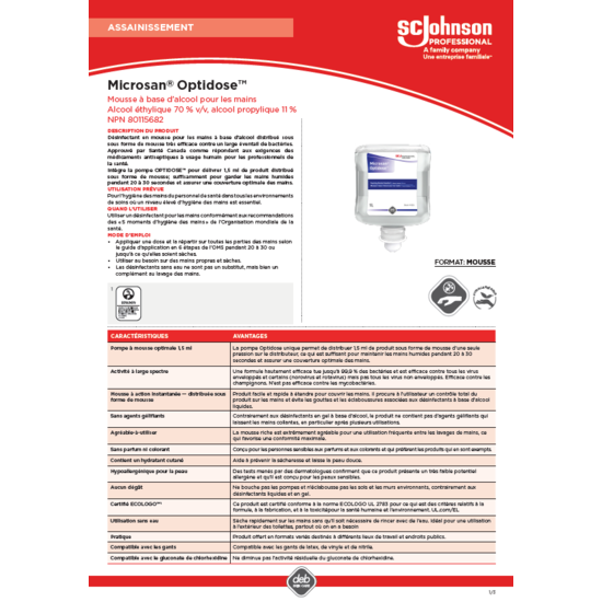 Microsan Opidose PI Sheet FR-CA