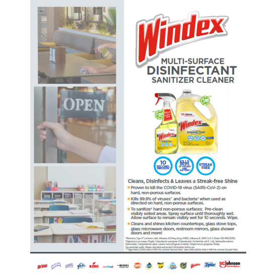 Windex MS Cleaner Product Information Sheet