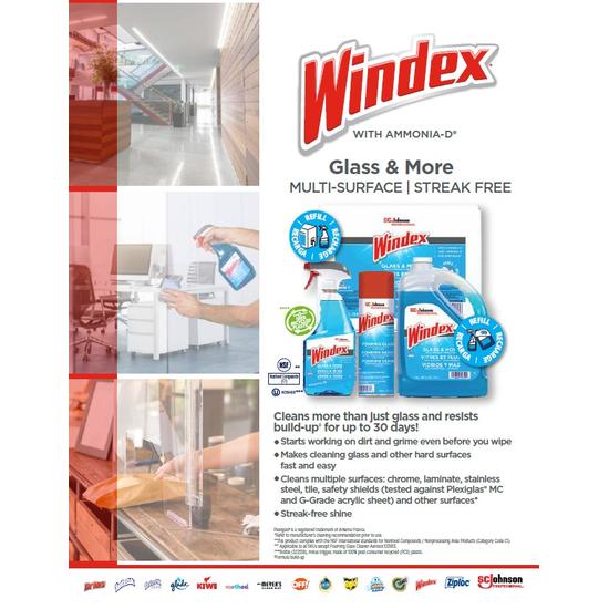 SC Johnson Professional Windex Glass and More PI Sheet