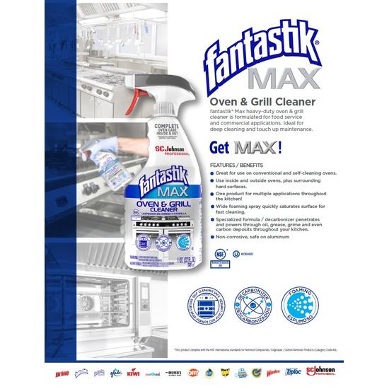fantastik max oven and grill product information sheet