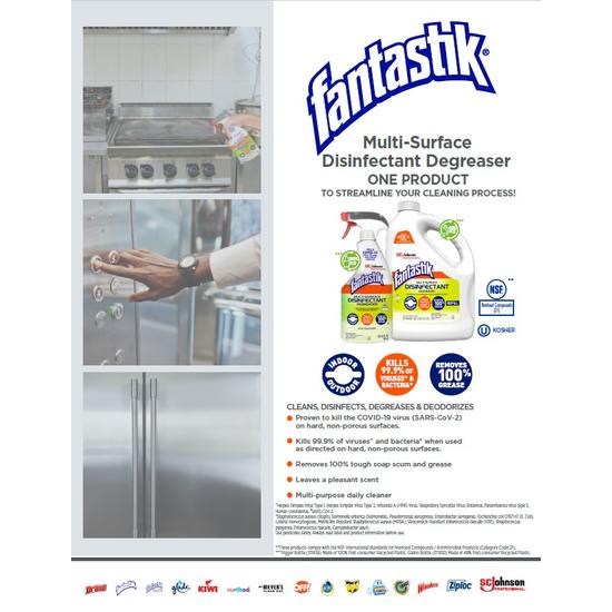 Fantastik® Multi-Surface Disinfectant Degreaser Product Information Sheet