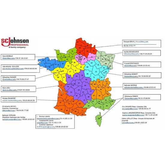 Carte sectorielle France commerciaux