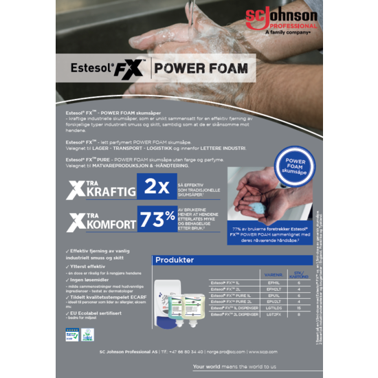 Estesol FX power foam håndsåpe