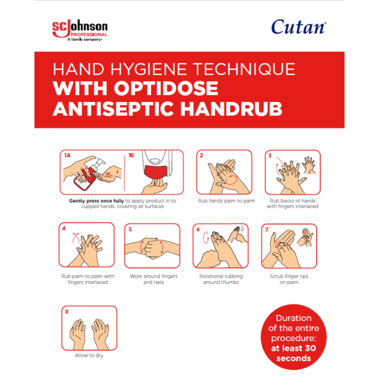 Hand Hygiene Technique Poster - Optidose
