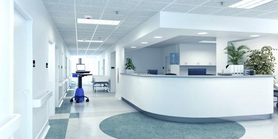 Healthcare setting image for floor and surface cleaning