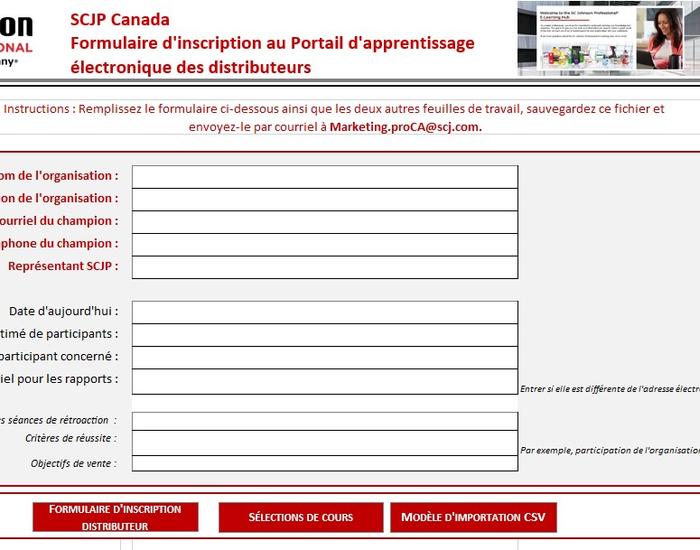 eLearning French Canada form