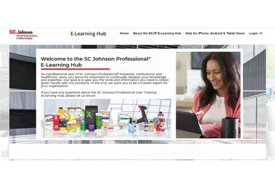 SC Johnson Professional Elearning homepage